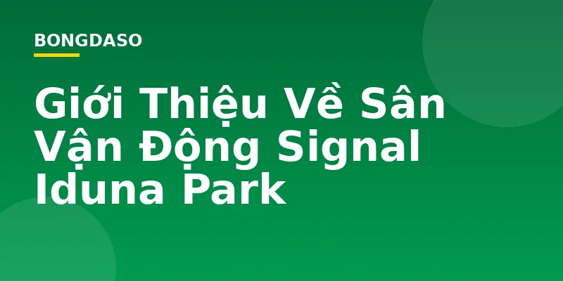 Giới Thiệu Về Sân Vận Động Signal Iduna Park